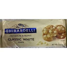 Ghirardelli 2x GHIRARDELLI CLASSIC WHITE Chocolate Premium Baking Morsels Chips 11 oz 2 PACK