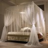 VETHIN 4 Corners Post Princess Bed Canopy Curtain Double Layer