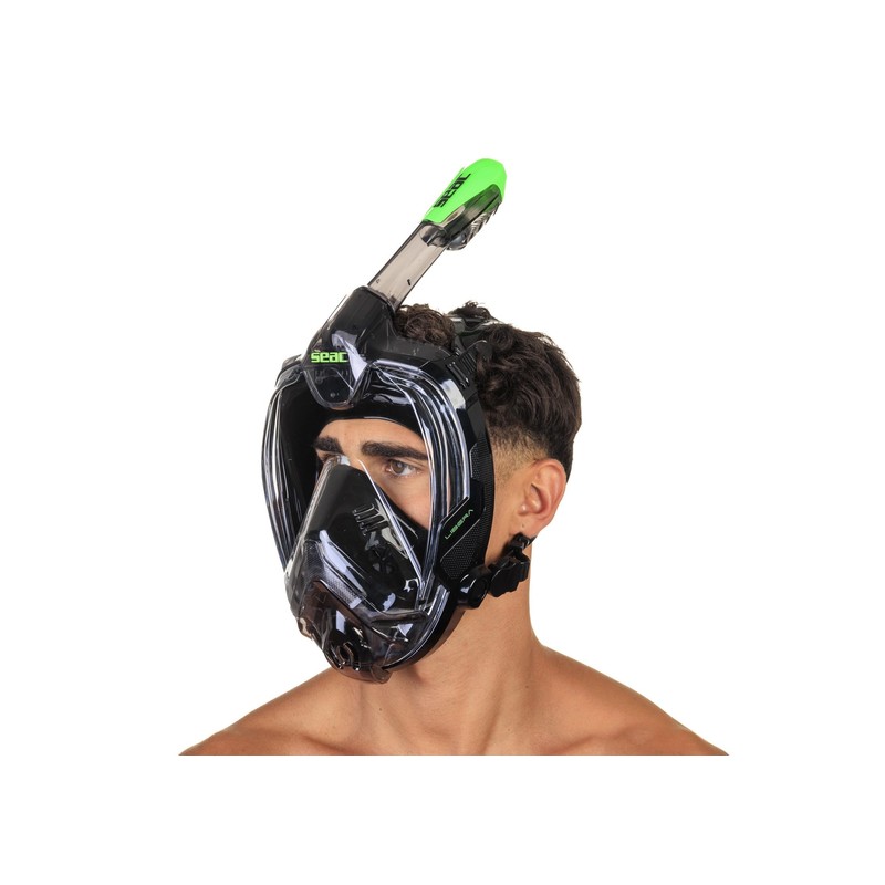 Seac Libera Full Face Snorkeling Mask with Quick Release Buckles,