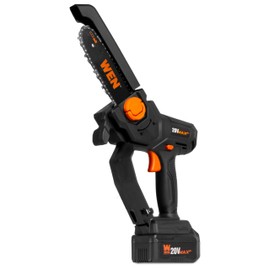 WEN 20V Max Cordless Mini Chainsaw with 6-Inch Bar, 4Ah Battery and Charger (20736)