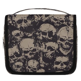 YoYoYuchong Travel Toiletry Bag for Women & Men Bohemian Skull Cool Hanging Cosmetic Organizer Portable Waterproof Makeup Case Make Up Bag with Compartments Travel Essentials for Bathroom Shower
