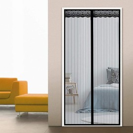 JZS Magnetic Screen Door,Self Sealing, Heavy Duty, Hands Free Mesh Partition Keeps Bugs Out,Auto-Closing for Living Room,Bedroom,Bathroom and Kitchen