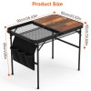 Foldable Camping Table Collapsible Picnic Aluminum Alloy Grill Stand 66LBS