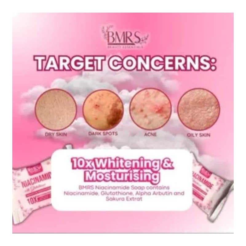 5X BMRS Niacinamide Soap with Glutathione 70g