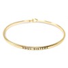by you Inspirational Soul Sisters Message Engraved Thin Cuff Bangle