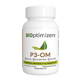 BiOptimizers BiOptimizers P3-OM Proteolytic Prebiotics & Probiotics Supplement | Lactobacillus Plantarum for Digestive & Immune Health | Bloating & Gut Relief Support for Men & Women | 60 Vegan Capsules
