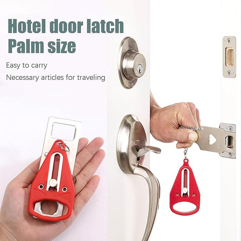 Alnicov 2 Pcs Door Security Door Lock, Portable Travel Lock,