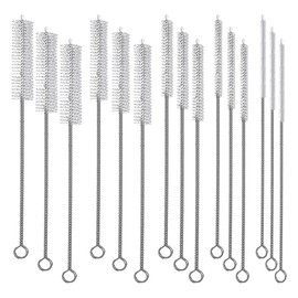 GSHLLO 15 Pcs 30cm Long Straw Cleaner Brush Set Assorted Size Straw Cleaning Brushes Nylon Pipe Tube Cleaners Flexible Pipe Brushes Bendable Brush Cleaning Tool for Water Bottle