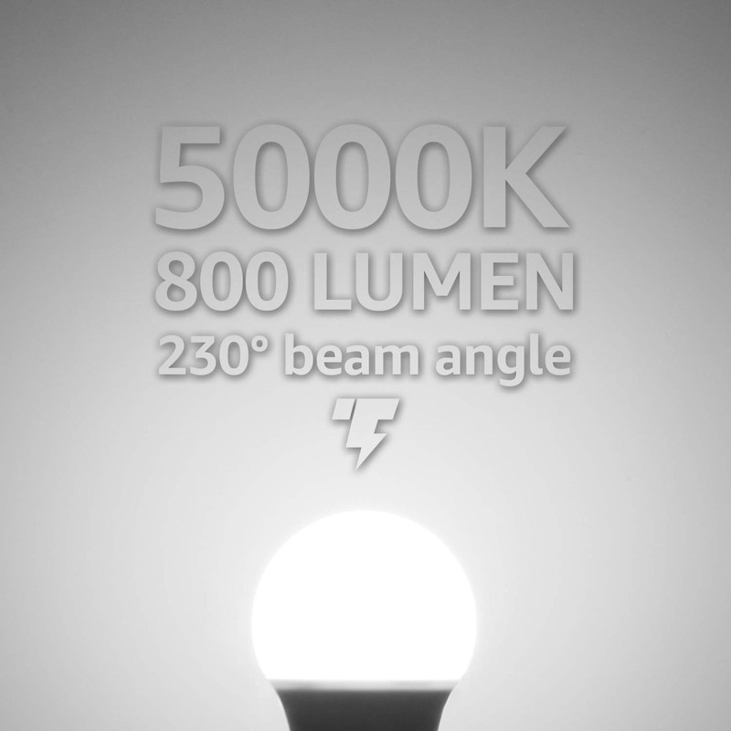 TORCHSTAR Dimmable GU24 Base LED Light Bulb, 800lm A19 Shape