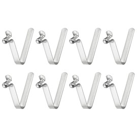 HARFINGTON 8pcs Single Button Kayak Paddle Snap Spring Clip 4x6.5x26mm 65Mn Spring Steel V-Shaped Hollow Lift Telescopic Locking Tube Pole Clips for Tent Umbrella Camping