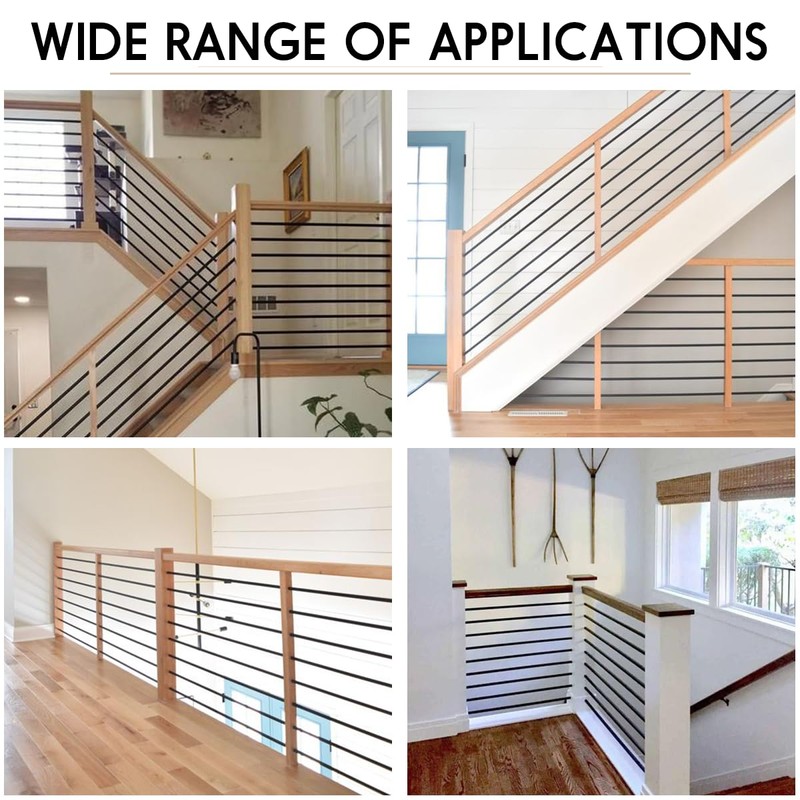 7 Pack 4.7 FT x 5/8 inch Iron Stair Balusters