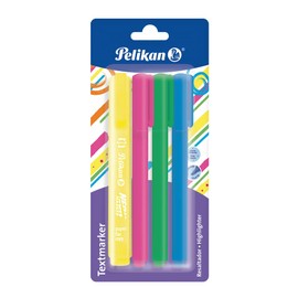 Pelikan Marcatextos Neón surtido con 4 piezas amarillo, rosa, verde, azul