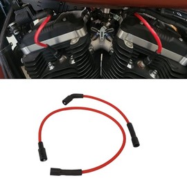 Juego de Cables de Bujía de 2 Piezas de 8 Mm Juego de Cables de Encendido de Bujías para XL883 XL883C 883 XL883L XL883N XL883R 883R Kit de Cables de E