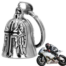 Motorcycle bell lucky charm, guardian bell, motorcycle bell, stainless steel motorcycle bell, lucky charm, stainless steel motorcycle bell, motorcycle keyring, biker bell, lucky charm, black