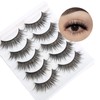 3D False Eyelashes Natural Look Artificial Eyelashes 5 Pairs Wispy