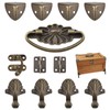 MOROBOR Bronze Jewellery Box Antique Lock Clasp, Hinges, Handle, Corner
