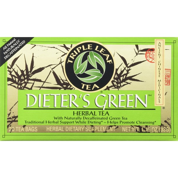 Triple Leaf Teas - Dieter's Green Herbal Tea, 20 bag