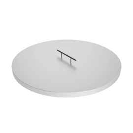 AJinTeby 22" Round Stainless Steel Fire Burner Pit Cover Fits 19" Round Drop-in Fire Pit Pan, Round Flat Fire Pit Pan