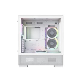 Montech Sky Two, Dual Tempered Glass, 4X PWM ARGB Fans Pre-Installed, ATX Gaming Mid Tower Computer Case, Type C, High Airflow Performance- White