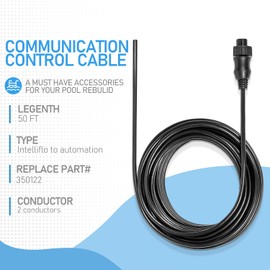 Bzsunway Replace Part for 350122 Communication Cable for Pool Plumbing System Automation Cable 50 Ft. Compatible with Intelliflo Pool Pump