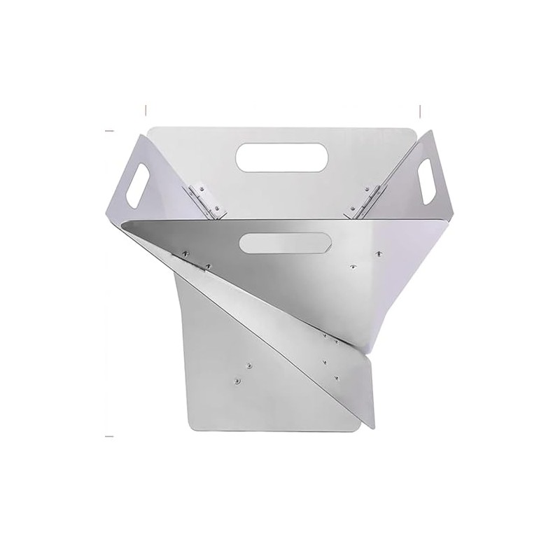 Foldable Portable Fire Pit - Stainless Steel Camping Fire Bowl