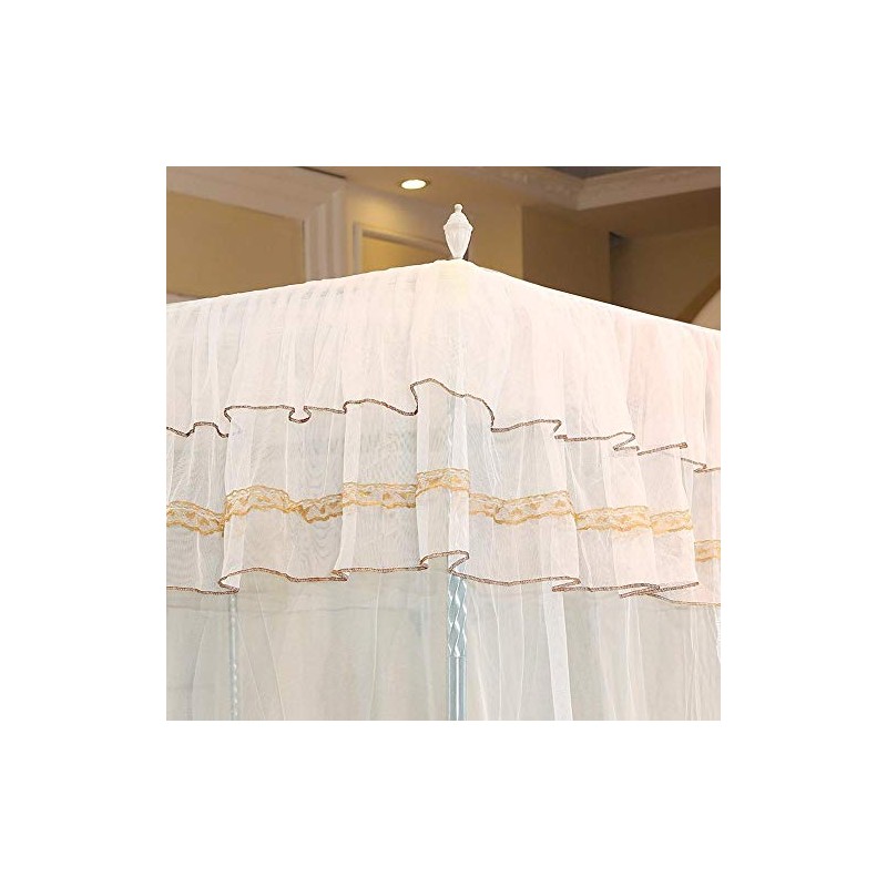 EBTOOLS Mosquito Net 4 Corners Polyester for Single and Double