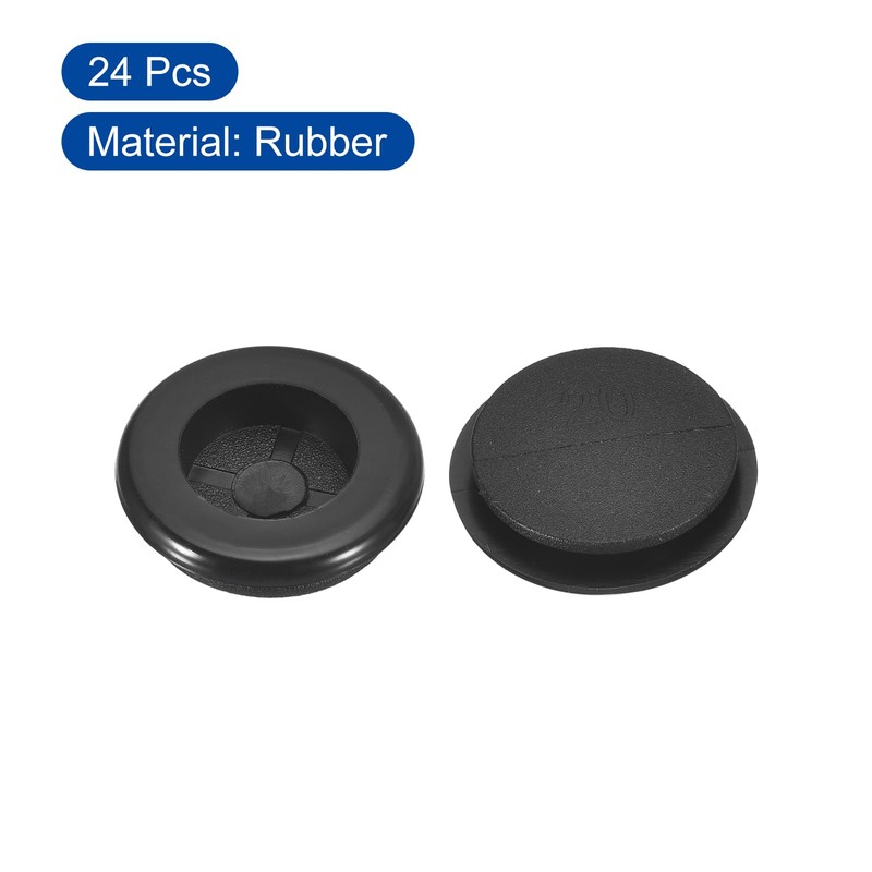 sourcing map 24Pcs Rubber Grommets 6/8" (20mm) Drill Hole, 3/4"