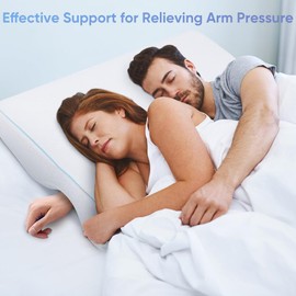 Arched Cuddle Pillow, Couple Pillow Slow Rebound Memory Foam Side Sleeper Pillow with Arm Hole for Couples Lovers, Cervical Neck Pillow Side Sleeper (Right)