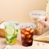 Clawsoff 16 oz 100 Pack Clear Plastic Cups with Lids,