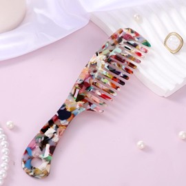 Large Wide Tooth Combs for Women, Cellulose Acetate Hair Detangling Comb for Curly Hairs, Tortoise Shell Styling Wet Hair Comb Wide Tooth Women Men Thick Wavy Long Hairs, Anti-Static