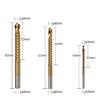 6 Pcs Titanium Coated Drill Bit Set, Including 3 Sizes