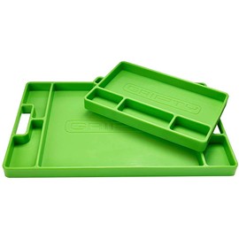 Gripty (Duo-Pack) | PREMIUM Silicone Tool Tray | Flexible | Multi Purpose Mat | Portable Tool Box Organizer | No Magnets | Easy Clean Up | (ORIGINAL Green) (One Pack)