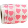 Small Pink Heart Stickers 0.5 Inch 12.7 mm Wide 1000