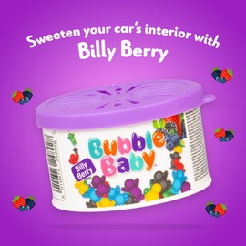 BUBBLEBABY Organic Tub Long Lasting Berry Car Air Freshener & Odour Eliminator (Pack of 6)