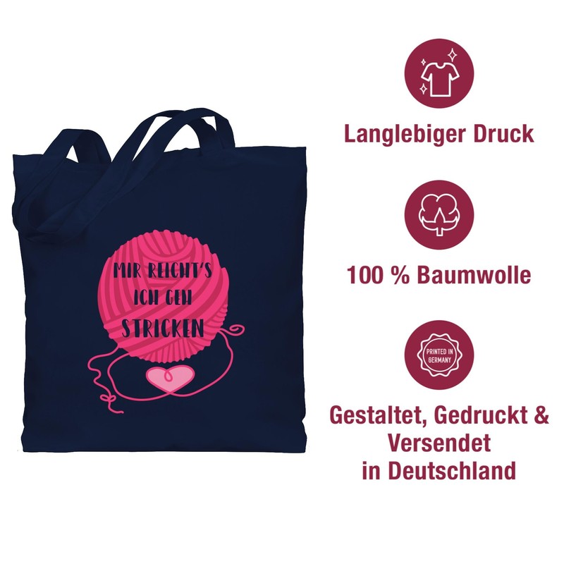 Shirtracer - Cotton Bag - Sayings Statement - Mir reicht's