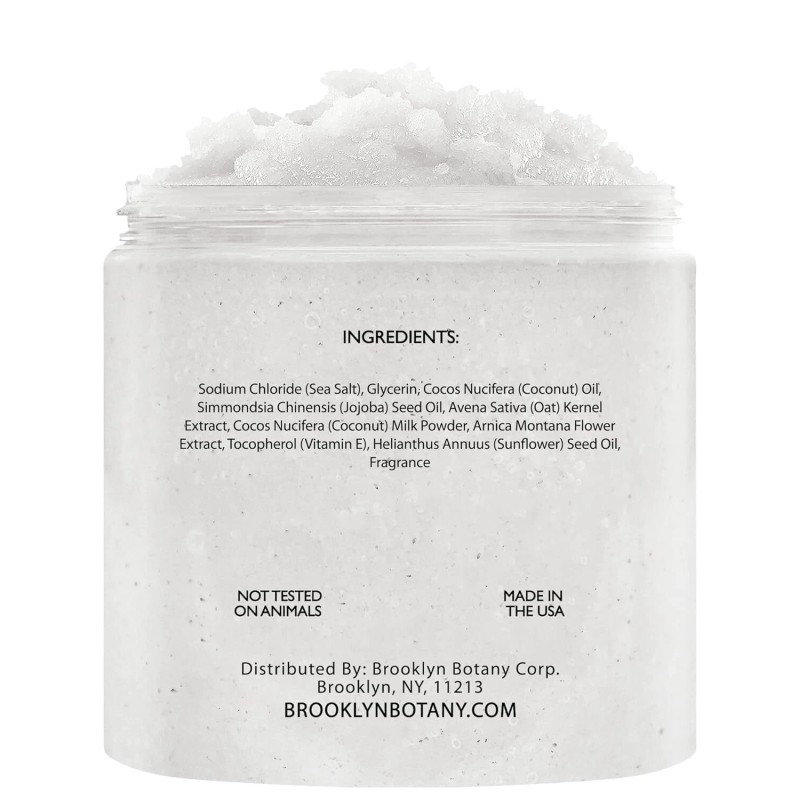 Brooklyn Botany Coconut Milk Exfoliating Salt Scrub Anti Aging Body
