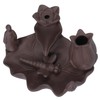 Incense Burner Red Porcelain Dragonfly Shape Backflow Smoke Waterfall Sandalwood