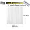 ABSENK Waterproof Shower Curtain for Window Inside Shower, 36 x