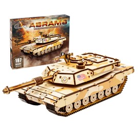 3D Wooden Puzzles – Tank Model Building Kits - Adult Building Sets – 3D Puzzles Adults – 15+ Years Wood Building Kits