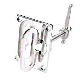 MIZUGIWA Stainless Steel Large Flush Hatch Latch Turning Lock Lift Handle Heavy Duty Marine Grade W/Back Plate Fasteners