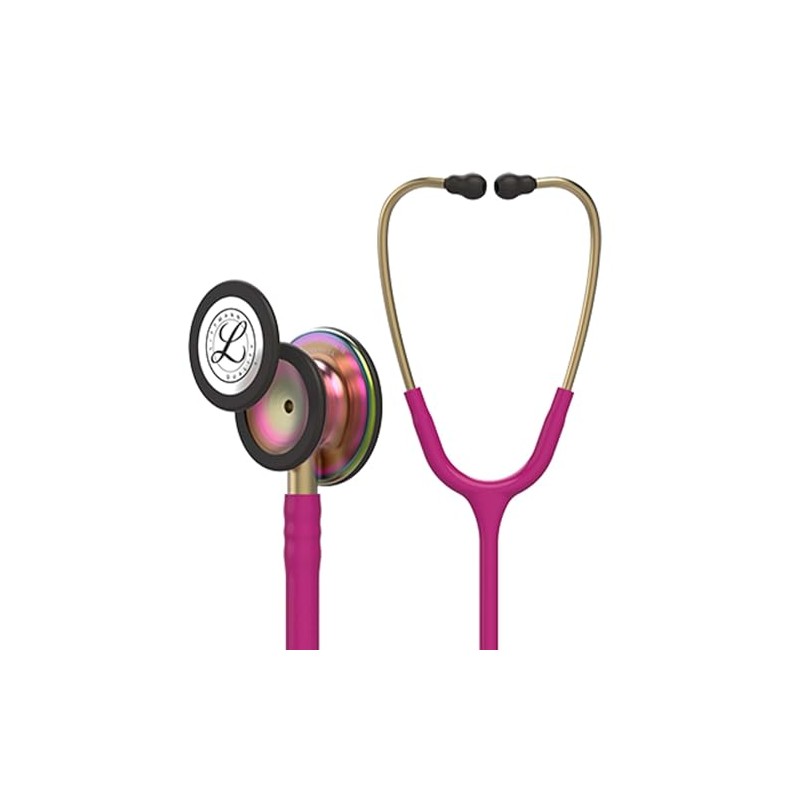 3M Littmann Estetoscopio Classic III, Manguera Color Frambuesa, Acabado Arcoiris,