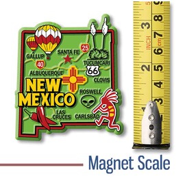 New Mexico Colorful State Magnet by Classic Magnets, 2.7" x 3.1", Collectible Souvenirs Made in The USA