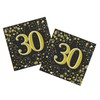 Party Angels 2 Packs (32 Napkins) of 30th Birthday Black