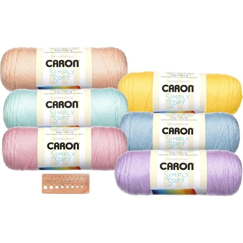 Caron Simply Soft Yarn Assortment (Neon):_Melon Mix