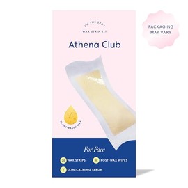 Athena Club - Tiras de cera facial para mujer, piel sensible, 20 tiras | No Heat Facial Hair Removal, Vegan Wax Strips, Upper Lip Chin And Brow Waxing