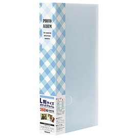 Nakabayashi PHE1288A-B Pocket Album Photo Holder Large Size 288 Sheets Checked Blue