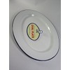 Falcon 1 x Enamel Oval Enamel Plate Platter Serving Dish