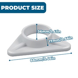 2Pcs Stable Kitchen Tap Support Bracket Inner Plate Split Flange Replacement Single Hole Thin-Walled Escutcheon Plate for Fittings on Sinks