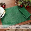 Elrene Home Fashions Poinsettia Elegance Jacquard Holiday Fabric Tablecloth, 52"