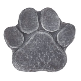 Hapivida Paw Print Memorial Stone, Paw shape Dog Grave Marker, Resin Garden Stones Dog Grave Markers Tombstones for Garden Backyard Decor Loss of Dog Memorials Loss of Cat Gift(Grey)
